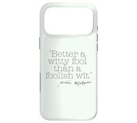 Carcasa para iPhone 17 Pro MAX Mejor Tonto Witty Que Foolish WIT Shakespeare Meme Quote