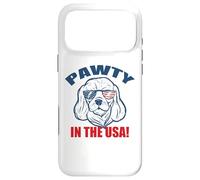 Carcasa para iPhone 17 Pro MAX Meme de Gafas de Sol Pawty in The USA Party Basset Hound