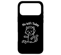 Carcasa para iPhone 17 Pro MAX Meme Gracioso Gato Triste Sin WiFi Hoy Sin Internet Offline