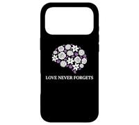 Carcasa para iPhone 17 Pro MAX Memory Care, partidario de la concienciación sobre el Alzheimer Love Never Forgets