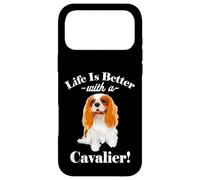 Carcasa para iPhone 17 Pro MAX Mens Funny Life Is Better Cavalier Spaniel Dog Mom Lover