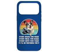 Carcasa para iPhone 17 Pro MAX Mens Funny Retro Vintage Every Snack Blue Merle Corgi Lover