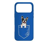 Carcasa para iPhone 17 Pro MAX Mens Kids Boys Love Pocket Boston Terrier Dog Lover