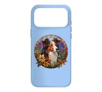 Carcasa para iPhone 17 Pro MAX Mens Kids Owner Flowers Floral Shetland Sheepdog Lover