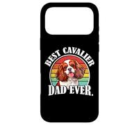 Carcasa para iPhone 17 Pro MAX Mens Retro Vintage Best Cavalier Dad Ever Red Spaniel