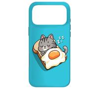 Carcasa para iPhone 17 Pro MAX Mens Women Kid Kawaii Egg Toast Napping Gray Tabby Cat Lover