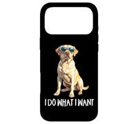 Carcasa para iPhone 17 Pro MAX Mens Womens Funny Do What I Want Yellow Lab Dog Lover