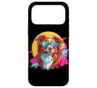 Carcasa para iPhone 17 Pro MAX Mens Womens Kids 80s 90s Art Vintage Red Border Collie Lover