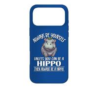 Carcasa para iPhone 17 Pro MAX Mens Womens Kids Always Be Yourself Hippo Baby Lover