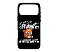 Carcasa para iPhone 17 Pro MAX Mens Womens Kids Boys Girls Cute Get Over It Red Panda Lover