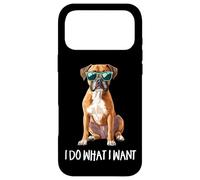 Carcasa para iPhone 17 Pro MAX Mens Womens Kids Funny Do What I Want Boxer Dog Lover