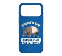 Carcasa para iPhone 17 Pro MAX Mens Womens Kids Humans Hurt Head Tapirs Make Me Happy
