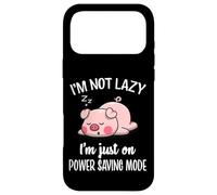Carcasa para iPhone 17 Pro MAX Mens Womens Kids Lazy Power Saving Cute Show Pig Lover