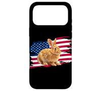 Carcasa para iPhone 17 Pro MAX Mens Womens Patriotic USA American Flag 4th July Bunny Lover