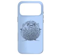Carcasa para iPhone 17 Pro MAX Mens Womens Vintage Retro Illustration Puffer Fish Lover
