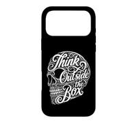 Carcasa para iPhone 17 Pro MAX Mentalidad Creativa Piensa Fuera De La Caja Calavera Tipografía