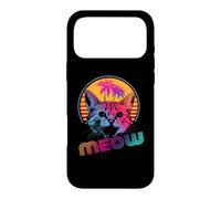 Carcasa para iPhone 17 Pro MAX Meow Cat Outrun Retro 80s Vintage Funny Cats Lover