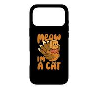 Carcasa para iPhone 17 Pro MAX Meow I'm A Cat Divertido Día de Acción de Gracias Pavo Peregrino Gatito