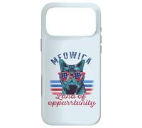 Carcasa para iPhone 17 Pro MAX Meowica Tierra de Oppurrtunity 4 de Julio USA Cat Sunglasses Meme