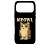 Carcasa para iPhone 17 Pro MAX Meowl - Divertido Meow Cat Owl Brainrot Slang Gaming Meme
