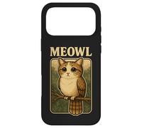 Carcasa para iPhone 17 Pro MAX Meowl - Funny Meow Cat Owl Brainrot Meme Gaming Argot