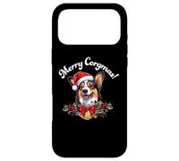 Carcasa para iPhone 17 Pro MAX Merry Corgmas Christmas Xmas Black Tricolor Corgi Lover