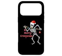 Carcasa para iPhone 17 Pro MAX Merry Creepmas Esqueleto Luces de Navidad Dancing Creep Mas