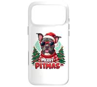 Carcasa para iPhone 17 Pro MAX Merry Pitmas Cute Pitbull Dog Christmas Holiday