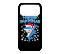 Carcasa para iPhone 17 Pro MAX Merry Sharkmas Shark Santa Hat Funny Shark Lover Navidad