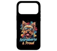 Carcasa para iPhone 17 Pro MAX Mes de concienciación sobre el Autismo Neurodiversidad Yorkshire Terrier