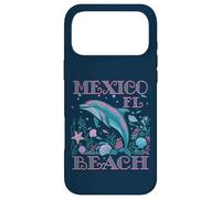 Carcasa para iPhone 17 Pro MAX Mexico Beach FL Amante DE LOS Delfines Colorido Souvenir DE Playa
