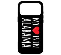 Carcasa para iPhone 17 Pro MAX MI CORAZÓN ESTÁ EN Alabama Cute US State