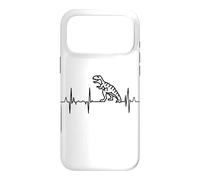Carcasa para iPhone 17 Pro MAX Mi corazón Late por los Dinosaurios Línea del corazón