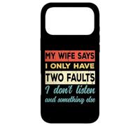 Carcasa para iPhone 17 Pro MAX Mi Esposa Dice Que Solo Tengo Dos fallas Cita de Humor