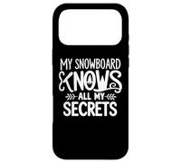Carcasa para iPhone 17 Pro MAX Mi Snowboard Sabe Todos Mis Secretos Snowboard Humor