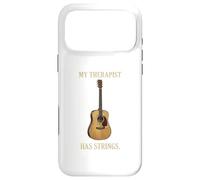 Carcasa para iPhone 17 Pro MAX Mi Terapeuta Tiene Cuerdas Guitarra acústica músico Cita