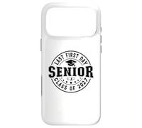 Carcasa para iPhone 17 Pro MAX Mi último Primer día Senior 2027 Clase de 2027 Regreso a la Escuela