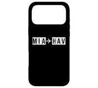 Carcasa para iPhone 17 Pro MAX MIA HAV Ruta Miami La Habana Vuelo Cuba