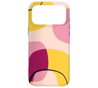 Carcasa para iPhone 17 Pro MAX Mid Century Modern Circles Geometric Pink Yellow Shapes