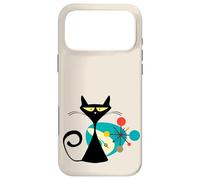 Carcasa para iPhone 17 Pro MAX Midcentury Mid Century Cat Retro Atomic Age Space Modern