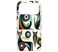 Carcasa para iPhone 17 Pro MAX Midcentury Mid Century Cat Retro Atomic Age Space Modern