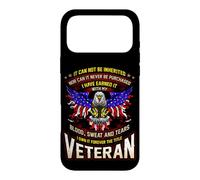Carcasa para iPhone 17 Pro MAX Militar Veterano Estadounidense Ganado con Sudor de Sangre y lágrimas