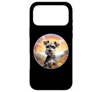 Carcasa para iPhone 17 Pro MAX Miniatura Schnauzer Lover Cute Rainbow Bridge Puppy Dog Art