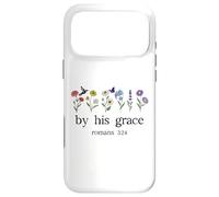 Carcasa para iPhone 17 Pro MAX Minimalist Christian by His Grace Romans 3:24 Bible Verse