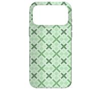 Carcasa para iPhone 17 Pro MAX Mint Sage Green Crosses Fresh Natural Green Art Deco Pattern