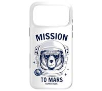 Carcasa para iPhone 17 Pro MAX Misión a Marte Cool Space Astronauta Oso Dibujos Animados Gráfico
