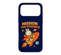 Carcasa para iPhone 17 Pro MAX Misión Divertida Posible: Lindo Conejito Astronauta y tripulación Espacial