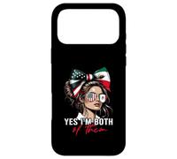 Carcasa para iPhone 17 Pro MAX Mitad Bandera Mexicana Americana de México Estados Unidos Sí Im Both of Them