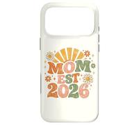 Carcasa para iPhone 17 Pro MAX Mom EST 2026 Groovy Retro Daisy Flower New Mom Mother's Day