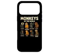 Carcasa para iPhone 17 Pro MAX Monkeys of The World Camiseta Linda Especies de Primates